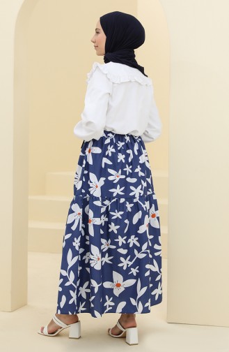 Navy Blue Skirt 4434B-01