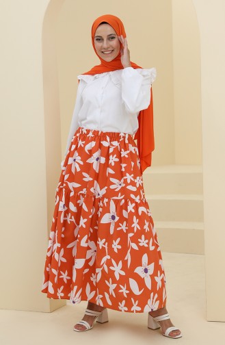 Orange Skirt 4434B-04