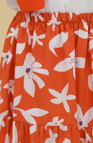 Orange Skirt 4434B-04