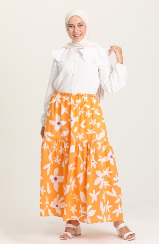 Apricot Color Skirt 4434B-05
