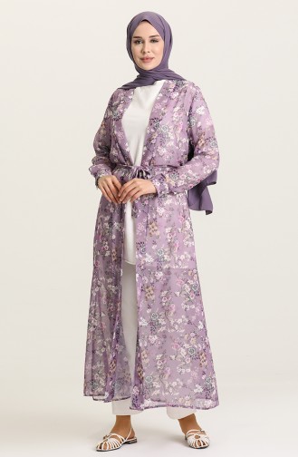 Şifon Kimono 5651-01 Lila