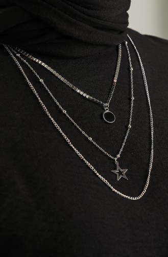 Silver Gray Necklace 0024-01