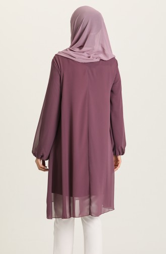 Kolyeli Şifon Tunik 5361-05 Lila
