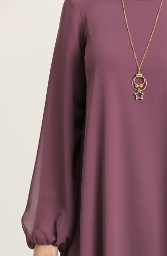 Kolyeli Şifon Tunik 5361-05 Lila
