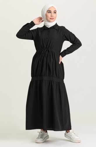 Black Hijab Dress 3467-04