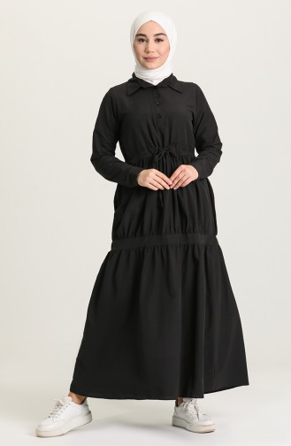 Black Hijab Dress 3467-04
