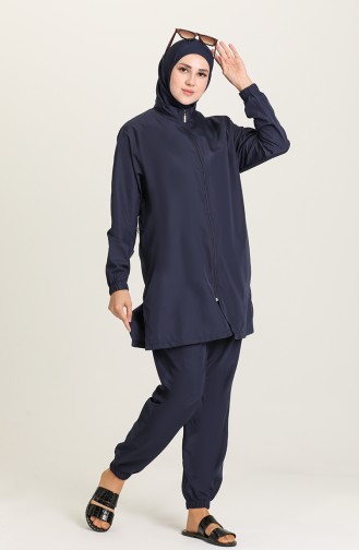 Navy Blue Swimsuit Hijab 21215-05