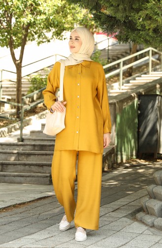 Tunik Pantolon İkili Takım 1431-02 Hardal