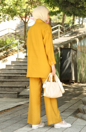 Tunik Pantolon İkili Takım 1431-02 Hardal