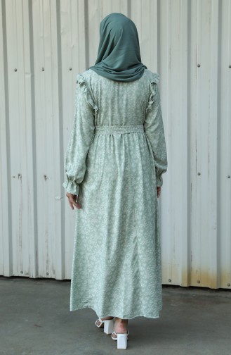 Green Almond Hijab Dress 21Y8416-05