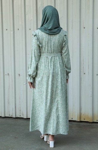 Unreife Mandelgrün Hijab Kleider 21Y8416-05