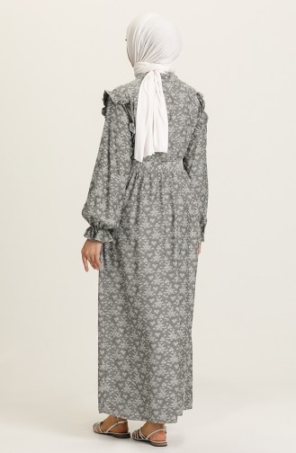 Gray Hijab Dress 21Y8416-06