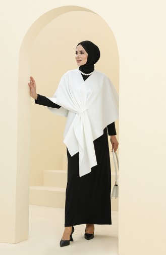 Ecru Poncho 228354-02