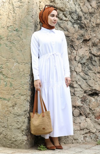 Robe Hijab Blanc 3467-03