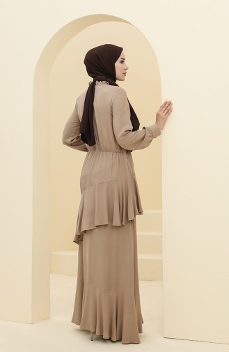 Mink Hijab Dress 8330-02