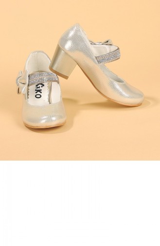 Silver Gray Children`s Shoes 20YBABKIK000001_AL