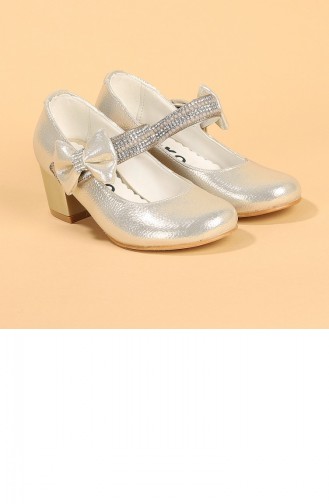 Silver Gray Children`s Shoes 20YBABKIK000001_AL