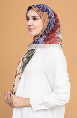 Batik Desen Çekme Cotton Eşarp 11401-18 Kum Beji Haki