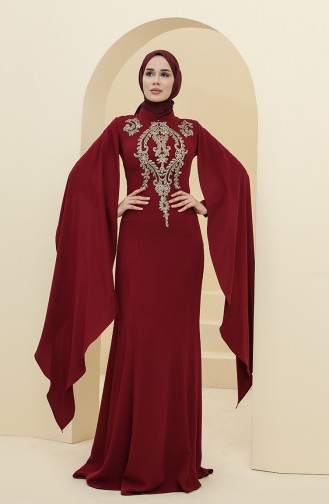 Zwetschge Hijab-Abendkleider 6007-01