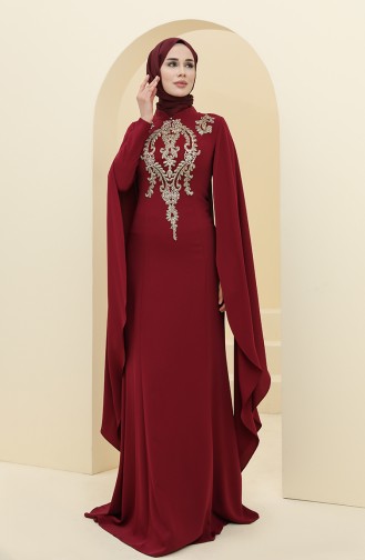 Zwetschge Hijab-Abendkleider 6007-01