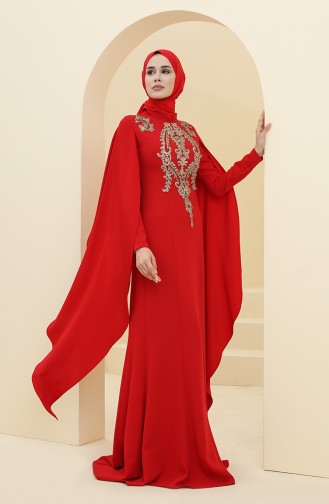 Habillé Hijab Rouge 6007-02