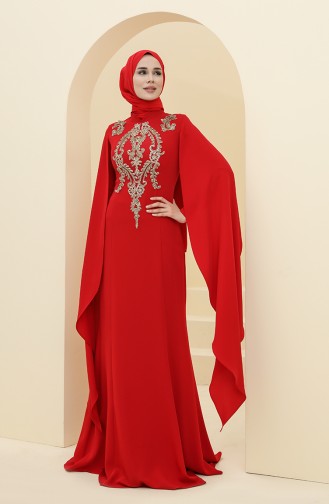 Habillé Hijab Rouge 6007-02