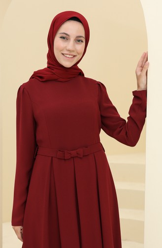 Claret red İslamitische Avondjurk 6053-04