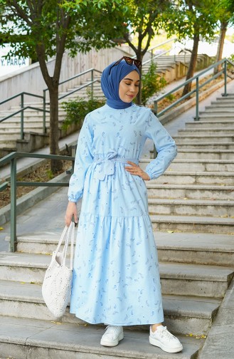 Blue Hijab Dress 1020-06