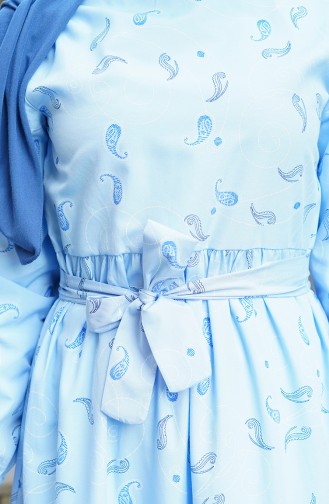 Blue Hijab Dress 1020-06