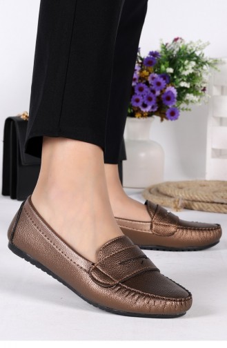 Annamaria Kolej Günlük Bayan Cilt Babet Ayakkabı Bakır