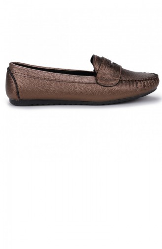 Annamaria Kolej Günlük Bayan Cilt Babet Ayakkabı Bakır