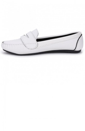 White Women`s Flats 20YBABANNA00001_A