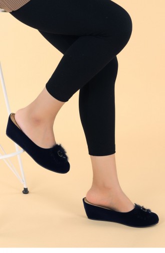 Navy Blue Woman home slippers 20KTERAYK000012_C