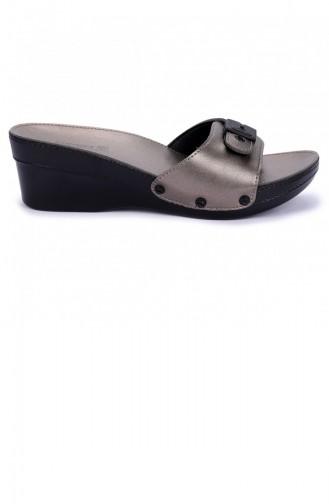 Ceyo Comfort 9927 Günlük Anatomik Bayan Terlik Platin