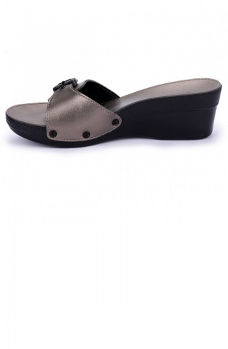 Ceyo Comfort 9927 Günlük Anatomik Bayan Terlik Platin