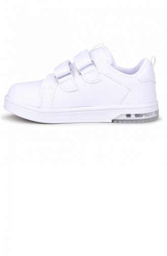 White Children`s Shoes 21YSPORKIK00003_A