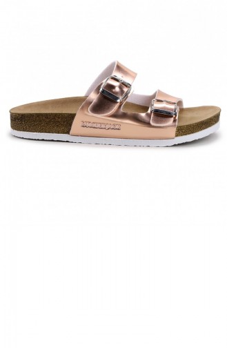 Gold Colour Summer slippers 20YLUMMENDY_AS00630935