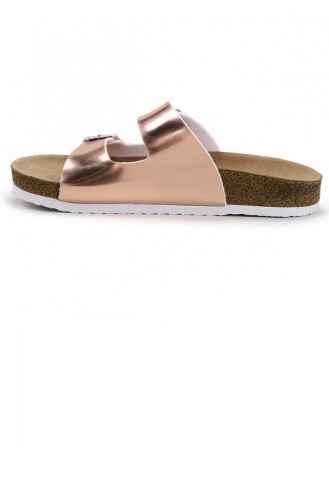 Gold Colour Summer slippers 20YLUMMENDY_AS00630935