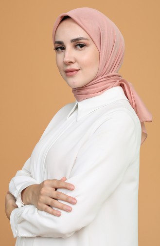 Düz Koton Eşarp 90133-08 Pudra