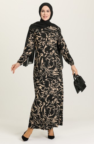 Beige Hijab Dress 2020-01