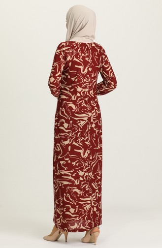 Claret Red Hijab Dress 2020-03