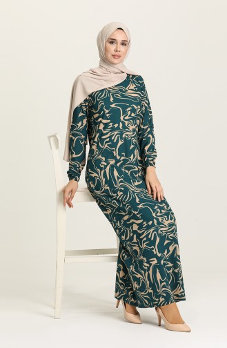 Emerald Green Hijab Dress 2020-05