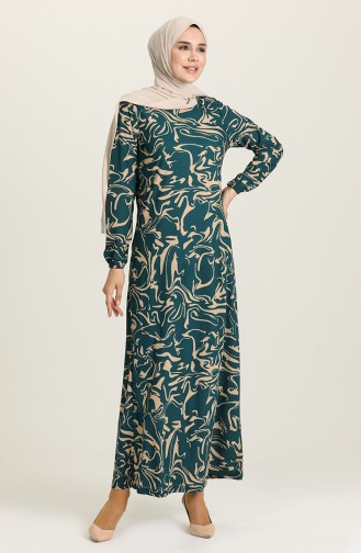 Emerald Green Hijab Dress 2020-05