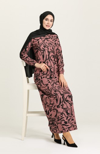 Robe Hijab Rose Pâle 2020-06