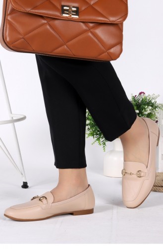 Beige Women`s Flats 21SEZGUNWOGGO02_P0003