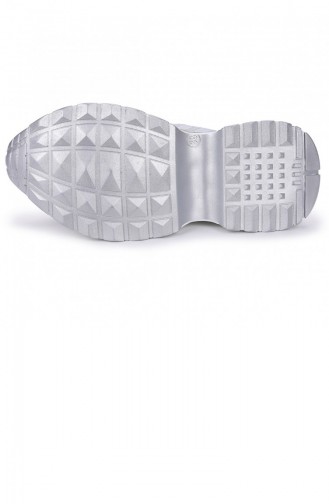 Woggo Pnt 306002 Günlük Fileli Kadın Spor Ayakkabı Gümüş