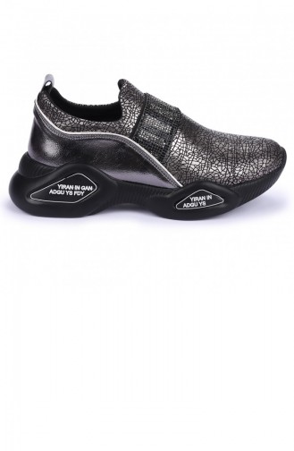 Woggo Pnt 306006 Günlük Taşlı Kadın Spor Ayakkabı Platin