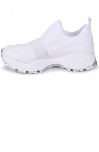 Woggo Pnt 333034 Günlük Lastikli Kadın Spor Ayakkabı Beyaz