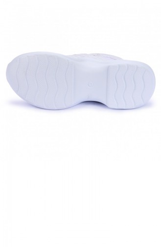 Woggo Twg 602 Günlük Fileli Yürüyüş Kadın Spor Ayakkabı Beyaz