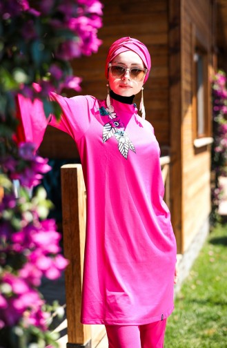 Fuchsia Hijab Badeanzug 1116
